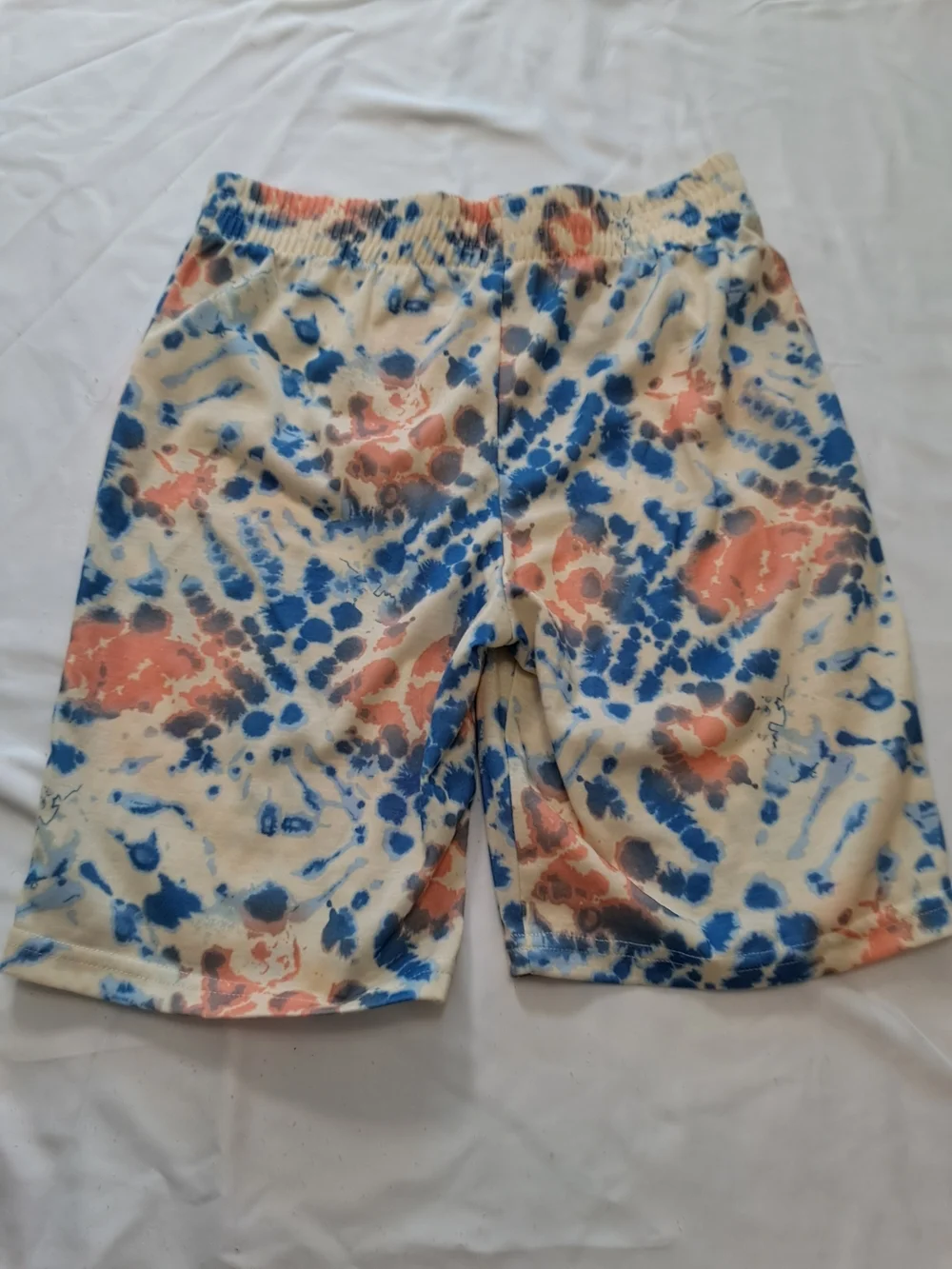 Cat & Jack Tie-Dye Pajama Shorts in Cream, Blue & Orange